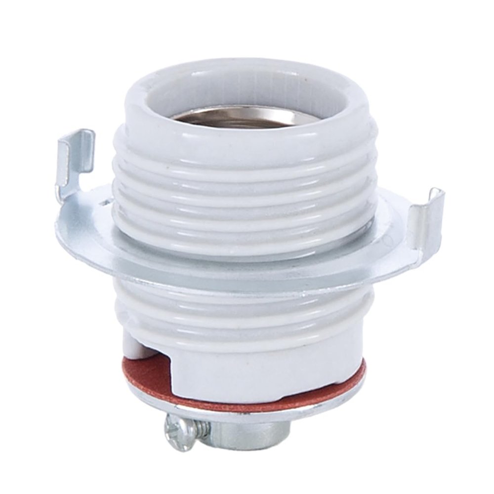 B&P Lamp Keyless Porcelain Socket with Metal Ring