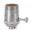 B&P Lamp On-Off, Turned Brass Lamp Socket (E26) with Satin Nickel Finish, UNO Thread view 1