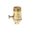 B&P Lamp On-Off, Turned Brass Lamp Socket (E26) with Satin Nickel Finish, UNO Thread view 2