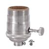 B&P Lamp On-Off, Turned Brass Lamp Socket (E26) with Satin Nickel Finish, UNO Thread view 3
