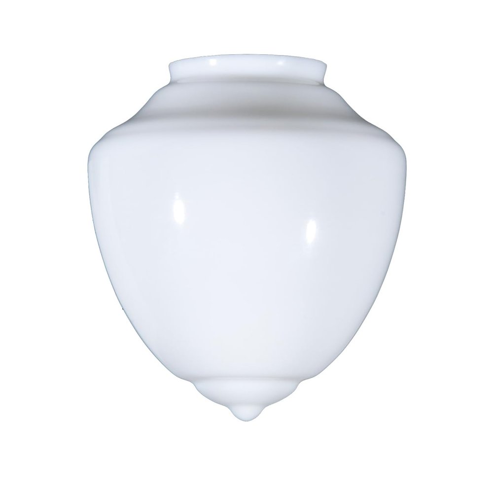 B&P Lamp 8" Opal Pendant Shade, Art Deco Style