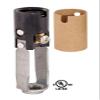 B&P Lamp Candelabra Base, Candle Socket with 1/8 F Hickey, 3" Overall Height view 3