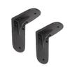 NACH Decorative Shelf Brackets, 2 Pack of 4.3 x 2 x 3.5 inch, Black Cast Iron Shelving Brackets - Metal Shelf Supports- Decorative L Brackets view 1