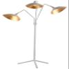 SAFAVIEH Lighting Collection Iris Mid-Century Modern Contemporary Retro White/ Gold 70-inch Living Room Bedroom Home Office Standing Floor Lamp (LED Bulb Included) view 1