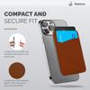 Wallaroo Premium Leather Cell Phone Wallet Stick On - Android and iPhone Wallet and Card Holder for Women and Men - Durable with Non-Slip Lining Secures Up to 3 Cards view 2