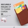 Wallaroo Premium Leather Cell Phone Wallet Stick On - Android and iPhone Wallet and Card Holder for Women and Men - Durable with Non-Slip Lining Secures Up to 3 Cards view 3