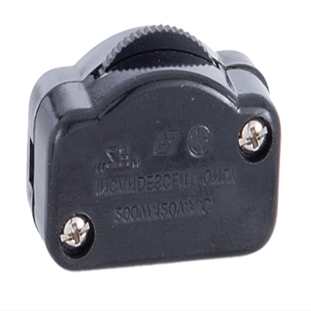 B&P Lamp Black Hi-Low Inline Brightness Control Switch for 18/2 SPT-1 Lamp Cord Not a Full Range dimmer.