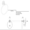 Gatco 4022 Tavern Towel Ring, Satin Nickel 6.5 Inch view 3