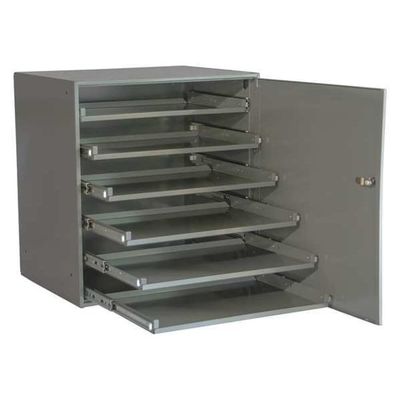 Durham 321B-95-DR Heavy Duty Bearing Slide Rack with Door (Holds 6 Large Compartment Boxes), 20-5/16" x 15-15/16" x 21-7/8"