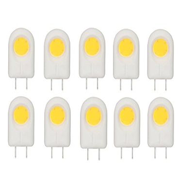 CBconcept 10-Pack, 3 Watt, 250 Lumen, Shorter<35mm G8 LED Bulb, Warm White 3000K, 35W Equivalent, Side-Pin 180 Beam Angle, 120Volt, Ceramic G8 Bi-pin JCD LED Halogen Replacement Bulb, Not Dimmable