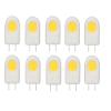 CBconcept 10-Pack, 3 Watt, 250 Lumen, Shorter<35mm G8 LED Bulb, Warm White 3000K, 35W Equivalent, Side-Pin 180 Beam Angle, 120Volt, Ceramic G8 Bi-pin JCD LED Halogen Replacement Bulb, Not Dimmable view 1