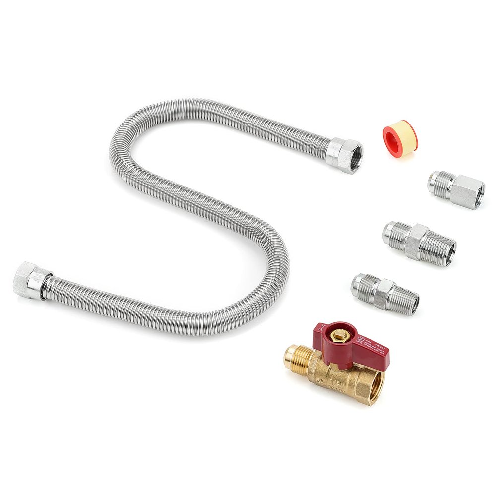 Stanbroil One Stop Gas Appliance Hook Up Kit with Ball Valve and Gas Line