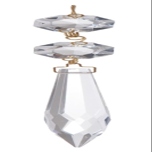 B&P Lamp 3 Inch Clear U-Drop Prism with Two Beads