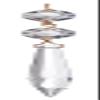 B&P Lamp 3 Inch Clear U-Drop Prism with Two Beads view 2
