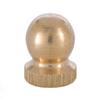 B&P Lamp Small Knurled Knob Finial, Unfinished Brass view 1