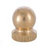 B&P Lamp Small Knurled Knob Finial, Unfinished Brass view 2