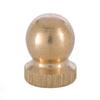 B&P Lamp Small Knurled Knob Finial, Unfinished Brass view 3