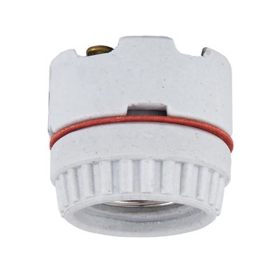 B&P Lamp Med. Base Porcelain Sign Receptacle, 2-piece, for 1 7/16" Diameter Hole