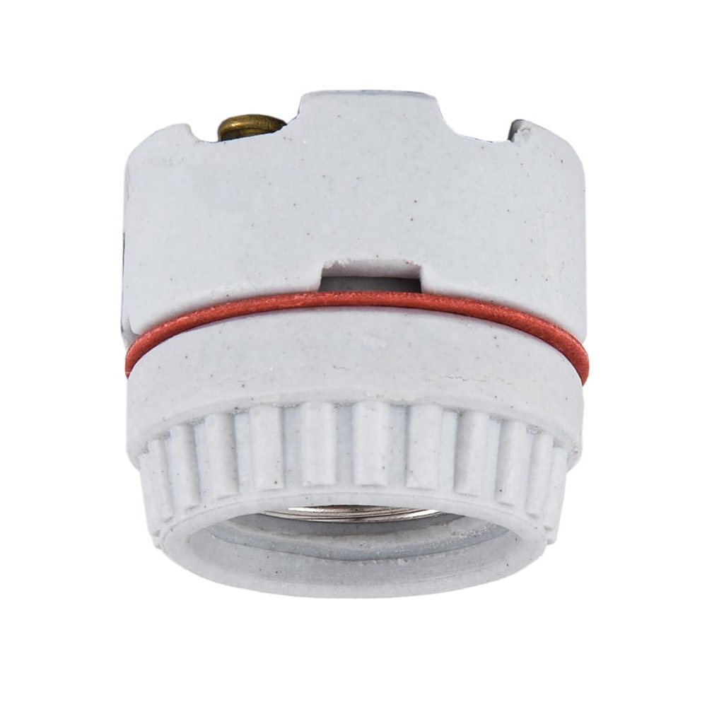 B&P Lamp Med. Base Porcelain Sign Receptacle, 2-piece, for 1 7/16" Diameter Hole