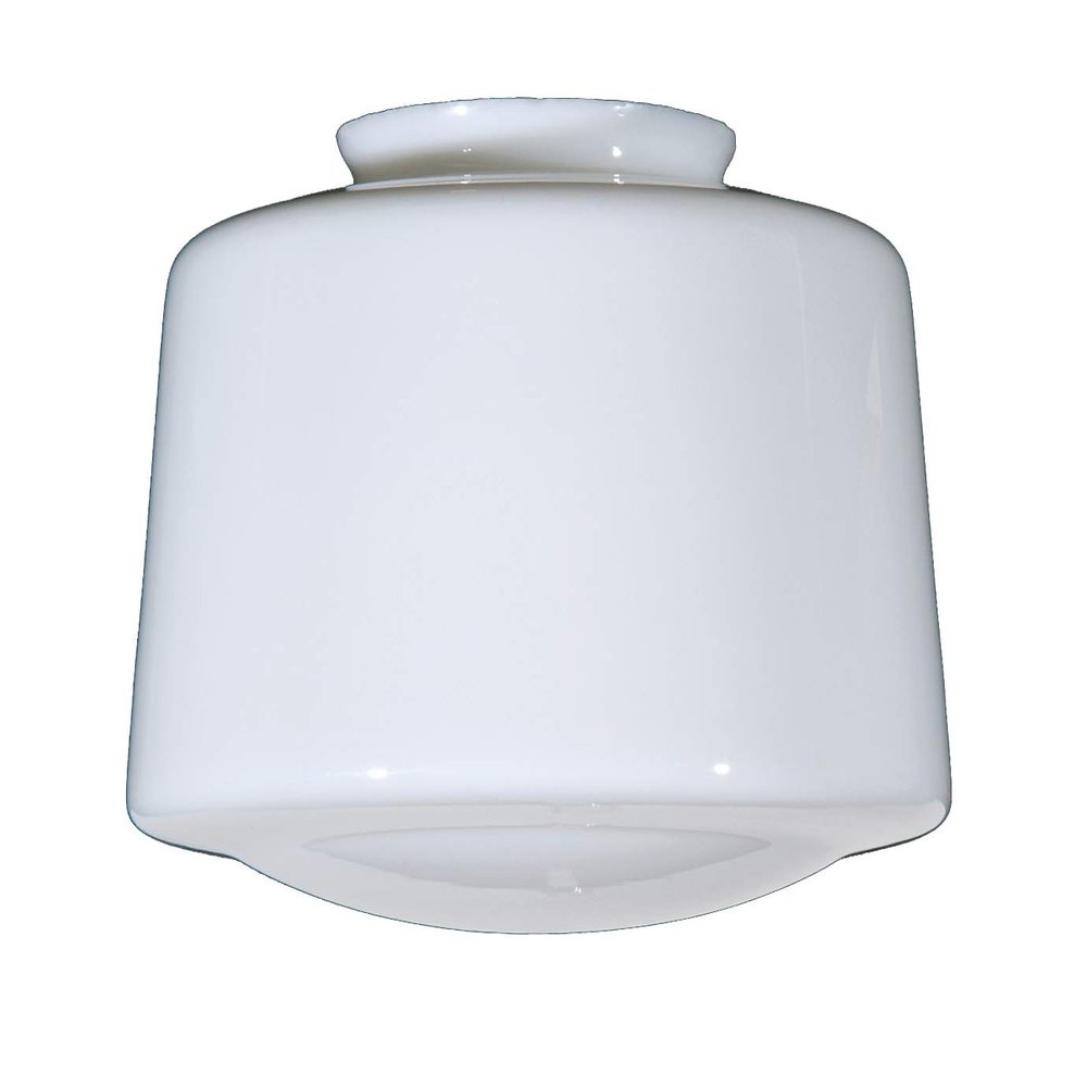 B&P Lamp 8" Opal Glass Schoolhouse Shade