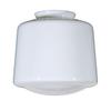 B&P Lamp 8" Opal Glass Schoolhouse Shade view 1