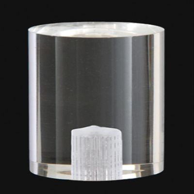 B&P Lamp Large Clear Acrylic Cylinder Finial, 1-1/2 Inch Height, 1-1/4 Inch Diameter