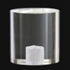 B&P Lamp Large Clear Acrylic Cylinder Finial, 1-1/2 Inch Height, 1-1/4 Inch Diameter view 1