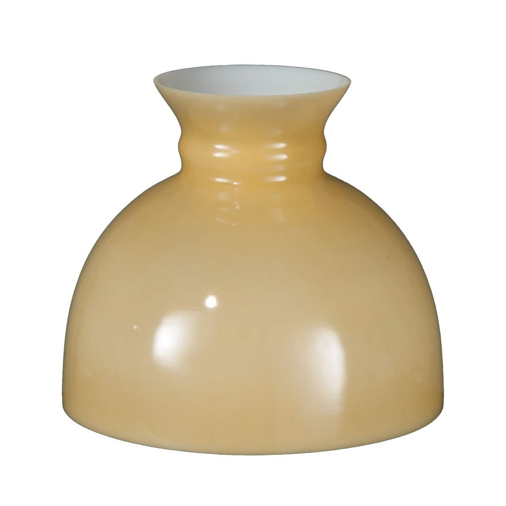 B&P Lamp Opal Glass Student Shade, Buff Nu-Gold
