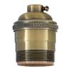 B&P Lamp Heavy Turned Brass Keyless Socket, Antique Brass Finish, Keyless (No Switch), Uno Thread Shell view 2