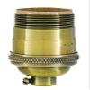 B&P Lamp Heavy Turned Brass Keyless Socket, Antique Brass Finish, Keyless (No Switch), Uno Thread Shell view 3