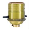 B&P Lamp Heavy Turned Brass Socket with Antique Brass Finish, Push-Thru Function, No Uno Threads view 3