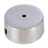 B&P Lamp Nickel Plated Solid Brass Disc Lamp Base, 4-1/2 Inch Diameter, Modern Style, 1/8F Center Hole, Wire Way Hole view 1