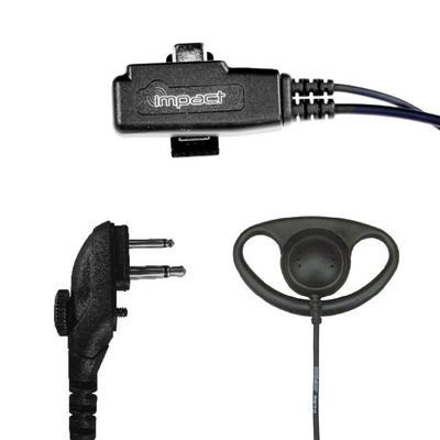 Impact 1-Wire Earpiece with D-Ring for Hytera 2-Pin Radios (with Screw)