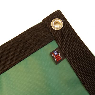 Tarp, Heavy Duty, Green 4' X 4' Feet Waterproof, 18 Oz. Vinyl w/ Reinforced Edges (4' X 4' Feet, Green)