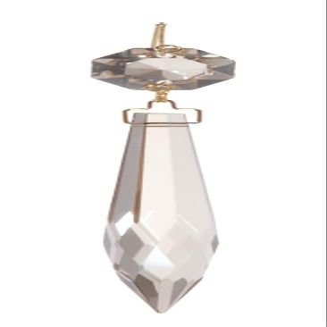 B&P Lamp 3 Inch Champagne U-Drop Lamp Crystal Chandelier Light Replacement Pendant Prism
