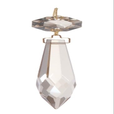 B&P Lamp 3 Inch Champagne U-Drop Lamp Crystal Chandelier Light Replacement Pendant Prism
