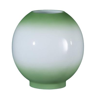 B&P Lamp 8" Opal Glass Ball Shade, Antique Green Tint
