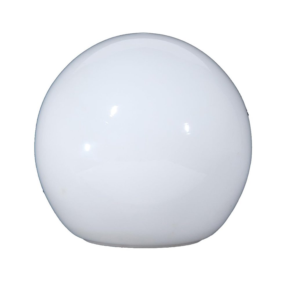 B&P Lamp American Made Opal Glass Neckless Ball Shade, 6 Inch Diameter, 3 Inch Top Opening, Hand-Blown Milk Glass Globe