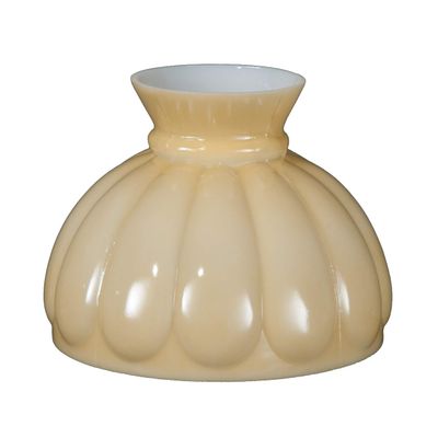 B&P Lamp Opal Melon Shade, Buff Nu-Gold Background