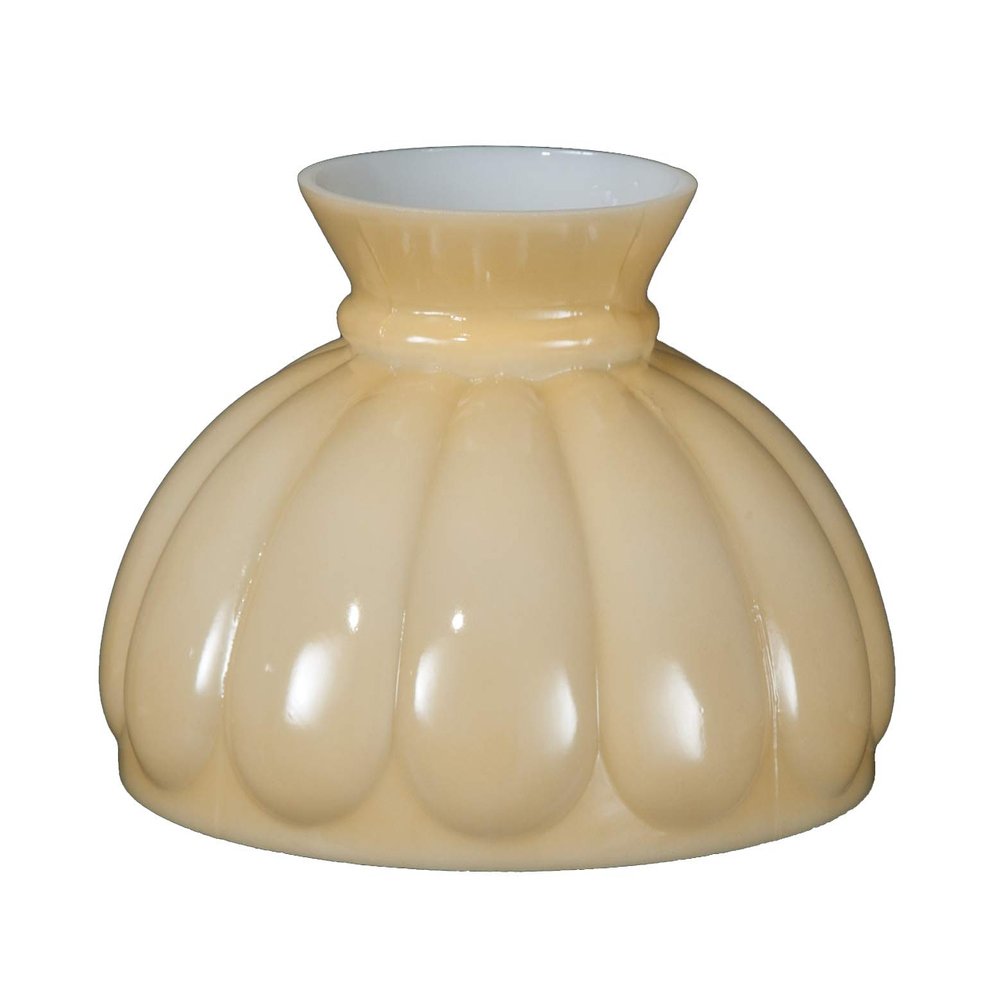 B&P Lamp Opal Melon Shade, Buff Nu-Gold Background