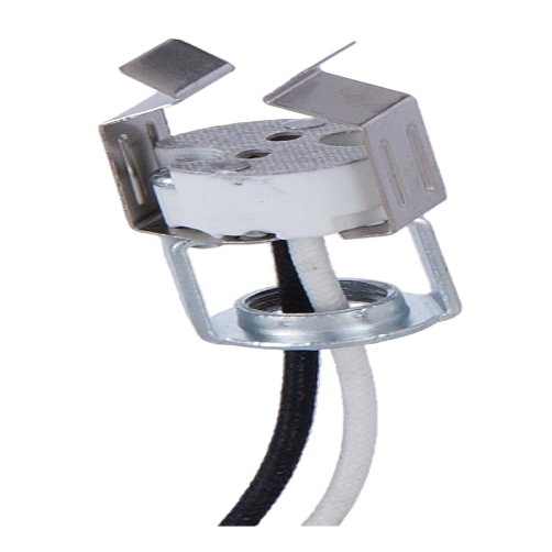 B&P Lamp Porcelain Bi-Pin Halogen Socket with MR-16 Clip