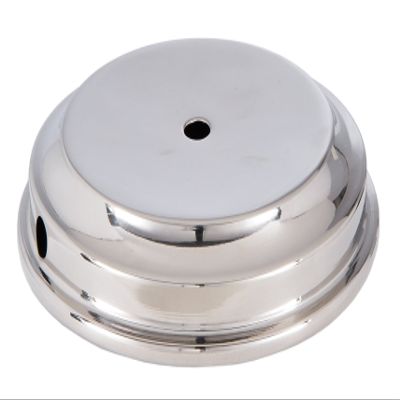 B&P Lamp 7 Inch Nickel Plated Brass Finish Modern Style Spun Lamp Base