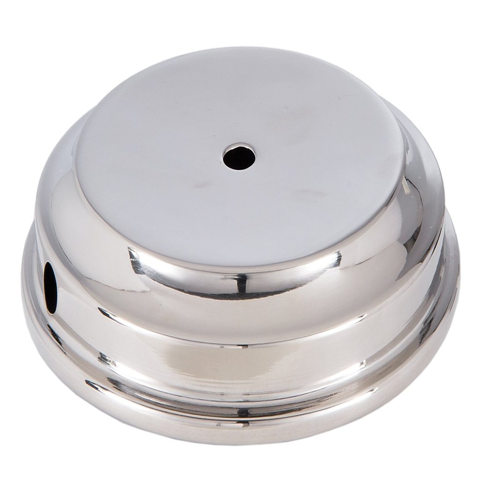 B&P Lamp 7 Inch Nickel Plated Brass Finish Modern Style Spun Lamp Base