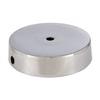 B&P Lamp Nickel Plated Solid Brass Disc Lamp Base, 4 Inch Diameter, Modern Style, 1/8F Center Hole, Wire Way Hole view 2