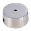 B&P Lamp Nickel Plated Solid Brass Disc Lamp Base, 4 Inch Diameter, Modern Style, 1/8F Center Hole, Wire Way Hole view 3