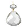 B&P Lamp 1 1/8" (28 Mm) Glass Pendalogue, Antique Brass Pin view 1