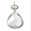 B&P Lamp 1 1/8" (28 Mm) Glass Pendalogue, Antique Brass Pin view 2