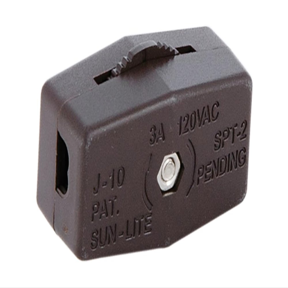 B&P Lamp Brown Inline Rotary Cord Switch for 18/2 SPT-2 Lamp Cord
