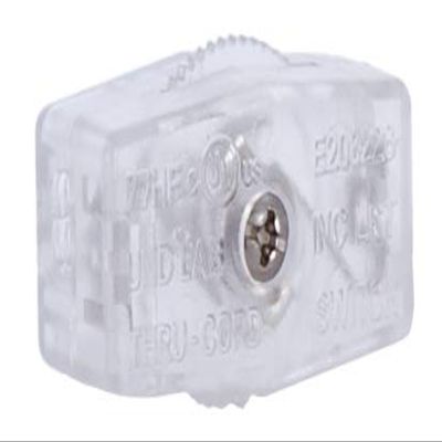 B&P Lamp Clear Silver Inline Rotary Cord Switch for 18/2 SPT-1 Lamp Cord
