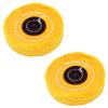 NIUPIKA Yellow Soft Cotton Polishing Buffing Wheel Bench Grinder with Arbor Hole Jewelers Rotary Tools (3 Inch - 50 Ply) view 1